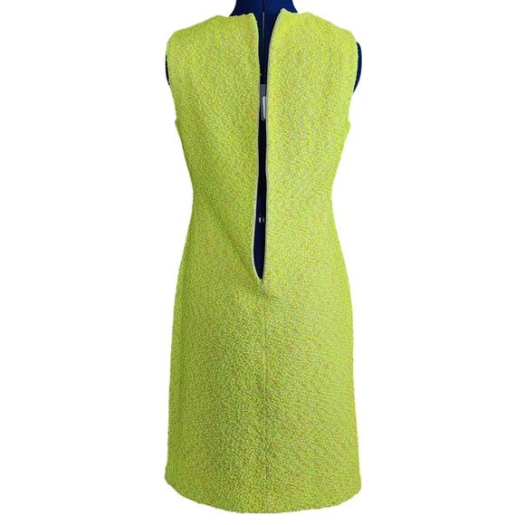 St. John Sparkle Slub Knit Yellow Multi Sleeveless Dress, Size 6, NWT - Picture 3 of 9
